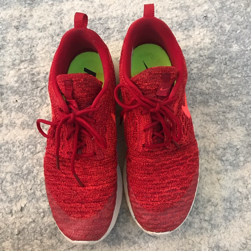 unique red nike roshes
